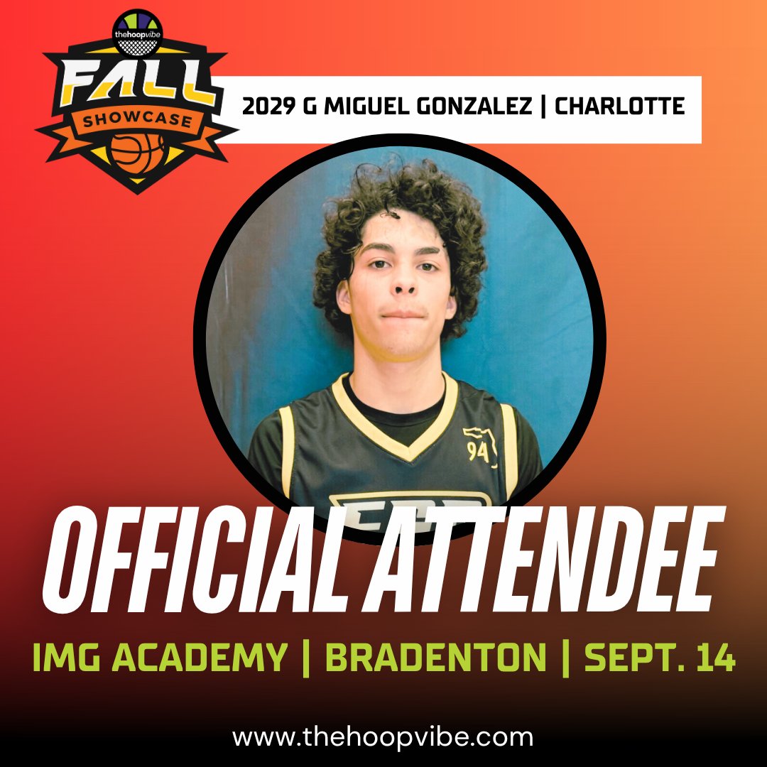 More TOP PROSPECTS are Locking In    

The Hoop Vibe Fall Showcase is loaded with talent! Limited spots are available for the annual exposure event at IMG Academy (Bradenton, FL) on Sunday, Sept. 14.    

Register at thehoopvibe.com/event/the-hoop… to raise your stock in front of college