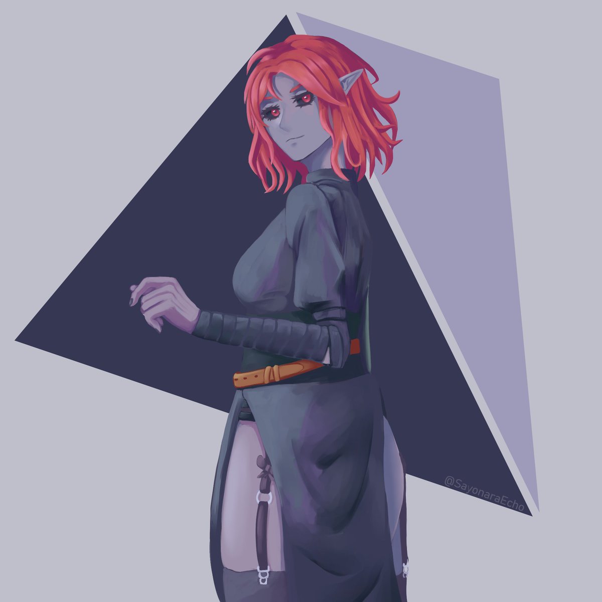 Dark elf girl commission for <a href="/Gar_Delin/">Gardelin</a>