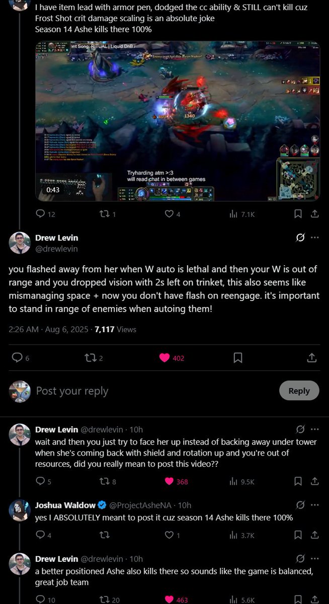 when riot finally steps in and explains every detail in depth to why the game is balanced to delusional ADC mains