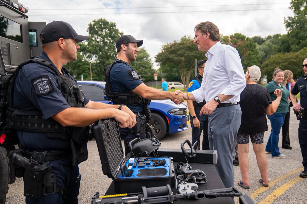 Governor Glenn Youngkin (@governorva) on Twitter photo Public safety starts with building trust between law enforcement and the communities they serve.
It was an honor to join our amazing Lieutenant Governor <a href="/WinsomeSears/">Lt. Governor of Virginia - Winsome Earle-Sears</a> and <a href="/RepJenKiggans/">Congresswoman Jen Kiggans</a> at National Night Out to celebrate Virginia’s brave law enforcement officers and first Public safety starts with building trust between law enforcement and the communities they serve.
It was an honor to join our amazing Lieutenant Governor <a href="/WinsomeSears/">Lt. Governor of Virginia - Winsome Earle-Sears</a> and <a href="/RepJenKiggans/">Congresswoman Jen Kiggans</a> at National Night Out to celebrate Virginia’s brave law enforcement officers and first