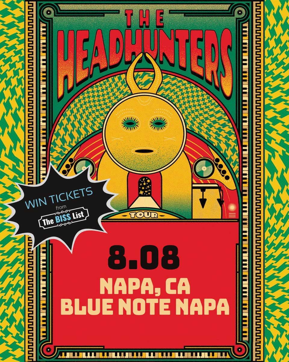 Few bands can boast of a history as fortuitous and storied as the legendary jazz-funk ensemble The Headhunters! Co-led by percussionist Bill Summers and drummer Mike Clark with NEA Jazz Master Donald Harrison on alto saxophone. Enter to #WIN tickets at bisslist.com/biss_event/the….