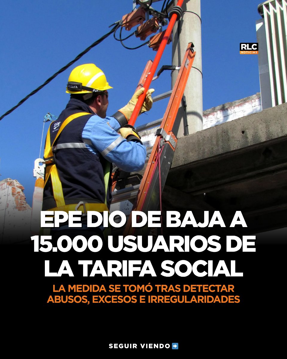 ¿Qué te parece?

💡 Más de 15.000 usuarios fueron dados de baja del programa de Tarifa Social de la Empresa Provincial de la Energía (EPE) luego de detectarse irregularidades en sus declaraciones juradas. 

💰 Según la presidenta de la entidad Anahí Rodríguez, el perjuicio
