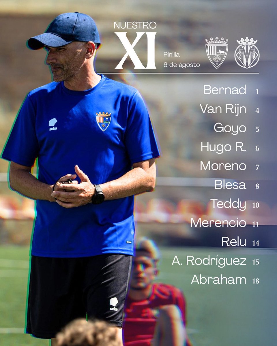 1️⃣1️⃣ ¡Tenemos alineación para el partido 🆚 @canteragrogueta