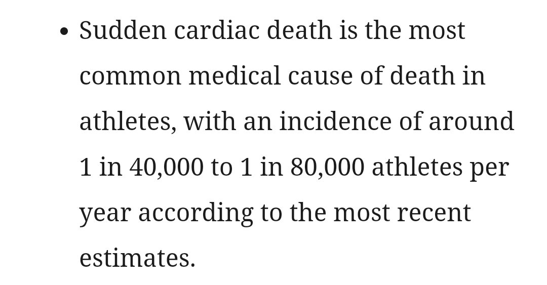 Did you know that sudden cardiac death is the top cause of death for athletes?

Guess what year this quote is from.

It's from 2016, long before COVID vaccination.