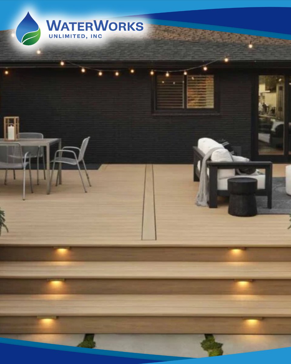 Waterworksunltd's tweet image. Enjoying your patio in the dark isn’t easy 🌑. Add deck &amp;amp; patio lighting to keep the fun going safely and stylishly. Call Water Works Unlimited Inc. to light up your nights!
#outdoorlighting ✨ #decklights 💡 #waterworksunlimited 🔌
