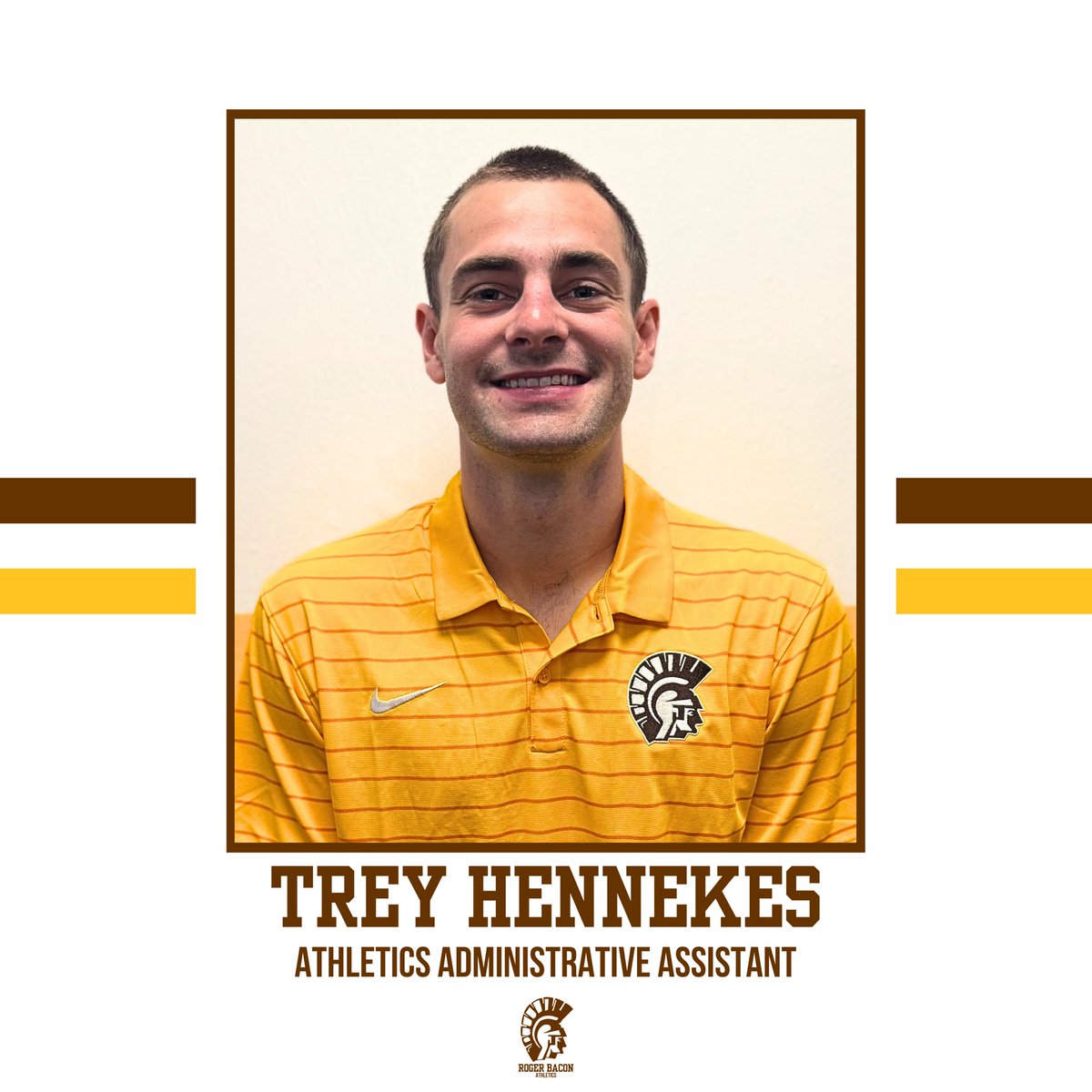 𝗪𝗲𝗰𝗹𝗼𝗺𝗲, 𝗧𝗿𝗲𝘆!

Trey Hennekes joins the Roger Bacon Athletic department for the 2025-2026 season. 

🔗 rbspartans.com/news/103201

#HailSpartans