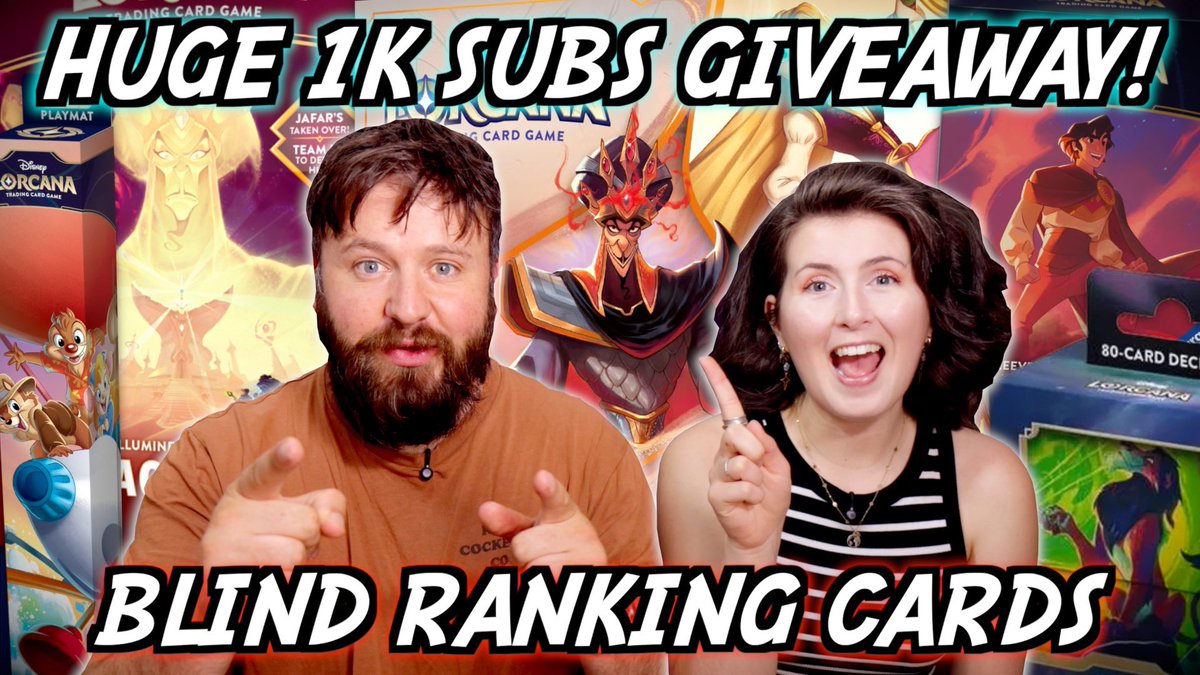 To celebrate reaching 1k subs on YouTube, I bring to you a fun video and a massive giveaway to be won! 

I thoroughly enjoy making videos, playing this game and meeting so many epic people at events! 🤗❤️

New goal: 2k subs 👀

#lorcana #ravensburger #disney