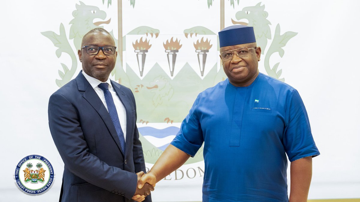 Presidency | Sierra Leone 🇸🇱 (@presidency_sl) on Twitter photo His Excellency <a href="/julius_maadabio/">Julius Maada Bio</a> presided over the administration of the oath of office for the Deputy Minister of Finance II, Jenneh Jabati, and the Ombudsman, Emmanuel Sahr Tondoneh, at State House.
Congratulations on your new roles. <a href="/julius_maadabio/">Julius Maada Bio</a> looks forward to your His Excellency <a href="/julius_maadabio/">Julius Maada Bio</a> presided over the administration of the oath of office for the Deputy Minister of Finance II, Jenneh Jabati, and the Ombudsman, Emmanuel Sahr Tondoneh, at State House.
Congratulations on your new roles. <a href="/julius_maadabio/">Julius Maada Bio</a> looks forward to your