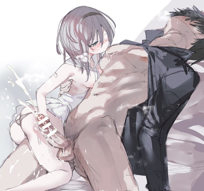 乳首舐め手コキのファンアートです