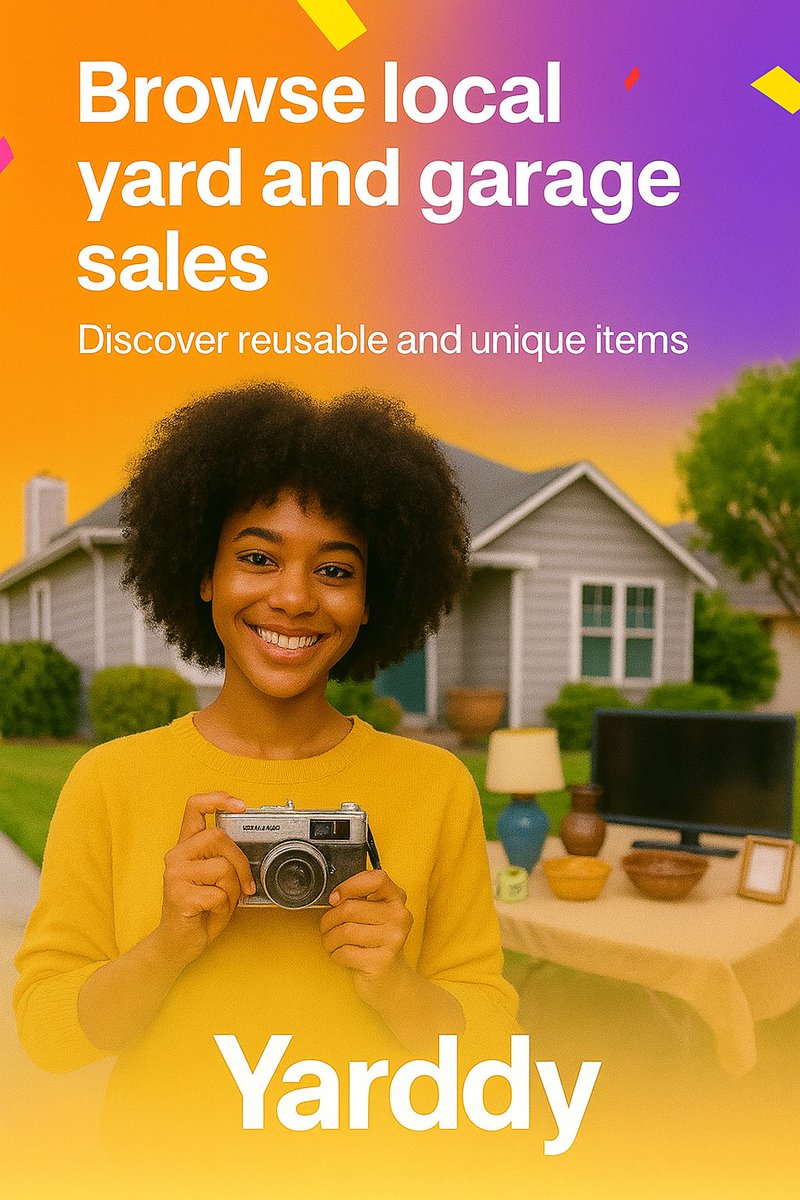 Yarddy_com's tweet image. From yard sales to maker swaps 🧑‍🔧
🛒 Sell stuff you make or find
♻️ Recycle what’s old
🎁 Post FREE treasures
📍 Trade offline, neighbor to neighbor
Yarddy connects it all
#Yarddy #3DPrintSwap #SupportMakers #TradeLocally #FreeItems
