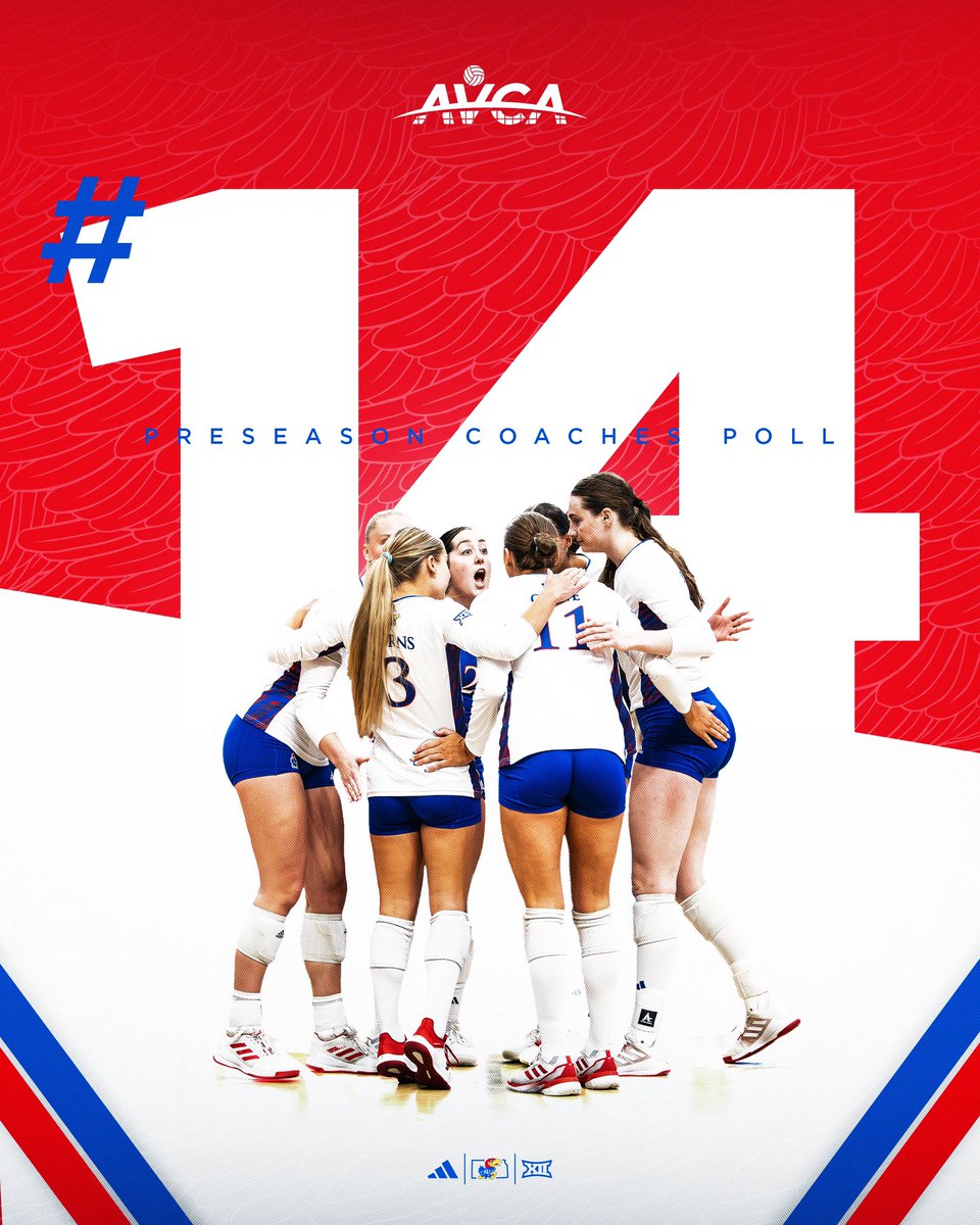 NUMBER 1️⃣4️⃣ IN THE AVCA PRESEASON COACHES POLL 🗣️

#RockChalk | <a href="/AVCAVolleyball/">AVCA</a>