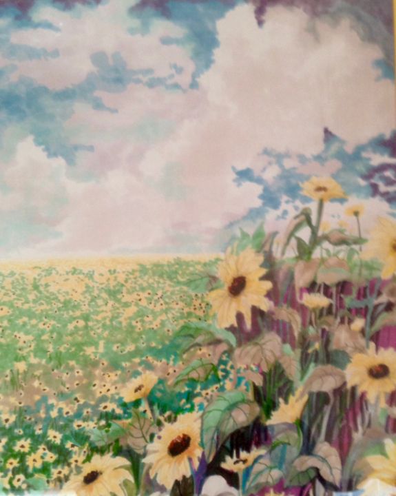 Art of the Day: "Prairie Sunflowers". Buy at: ArtPal.com/mikegrant1208?…