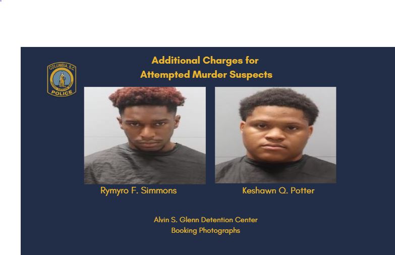 #Update: Two men recently charged w/attempted murder after an isolated shooting at the 4100 block of Trenholm Rd. face additional charges. 
Rymyro Simmons &amp; Keshawn Potter remain housed at the ASGDC charged w/armed robbery, kidnapping &amp; criminal conspiracy. 
The pair allegedly
