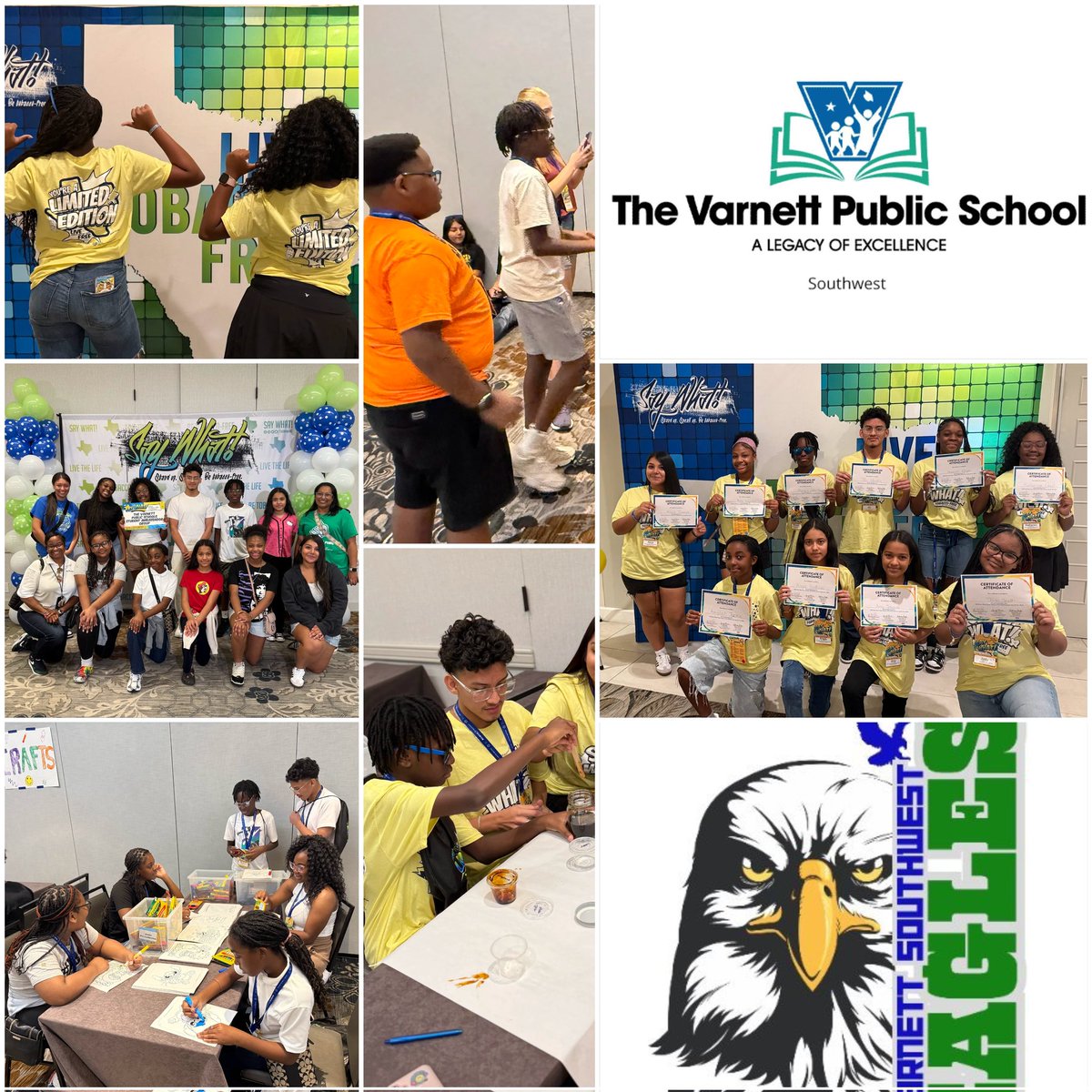 Our Eagles Soaring high at the Texas Say What Conference in Austin! This year’s theme was "You Are a Limited Edition." They had an amazing experience! <a href="/TheVarnett/">The Varnett Public Schools</a> <a href="/DrKarlUnger/">Dr. Karl D. Unger</a>