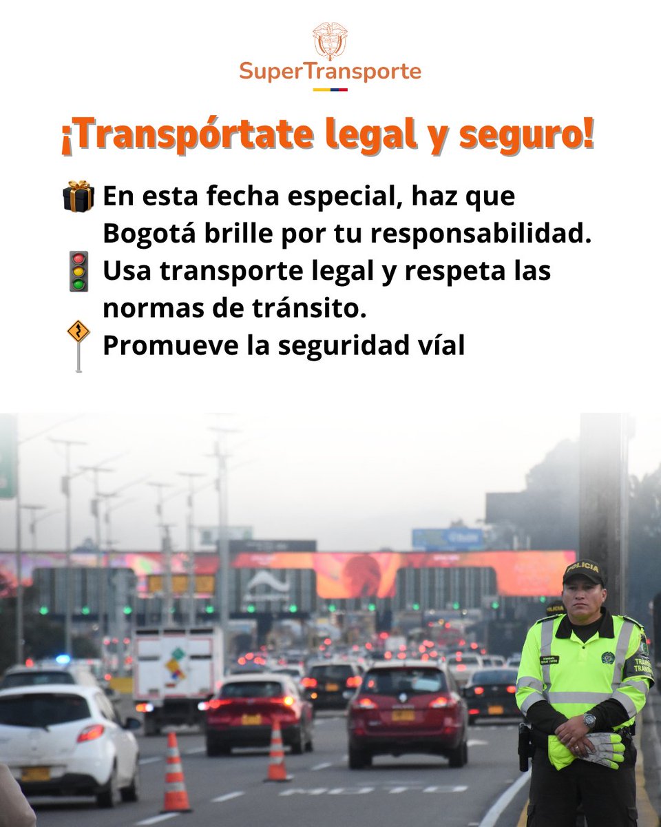 🚖 #NosMovemosConLegalidad, por eso, si viajas desde otros destinos hacia #Bogotá para celebrar su cumpleaños, verifica que tu transporte sea legal y esté debidamente autorizado para prestar el servicio. ¡No pongas tu vida en riesgo! #487RazonesPorBogotá