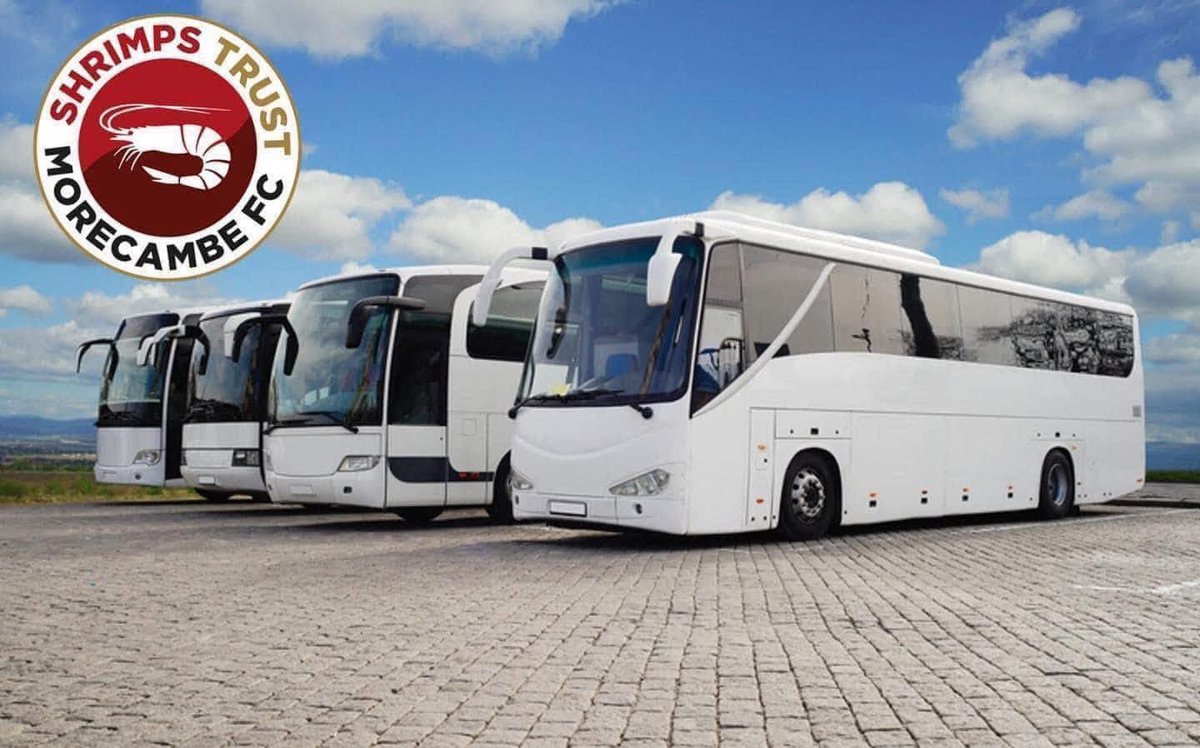 We’re delighted to share that a coach is being organised to this Saturday’s Bury match, where Shrimps fans have been offered free entry 🦐 

Seats will be £19.50, and if the coach hits 50 supporters then the price will be £15. It will depart from the Mazuma at 11.30am.