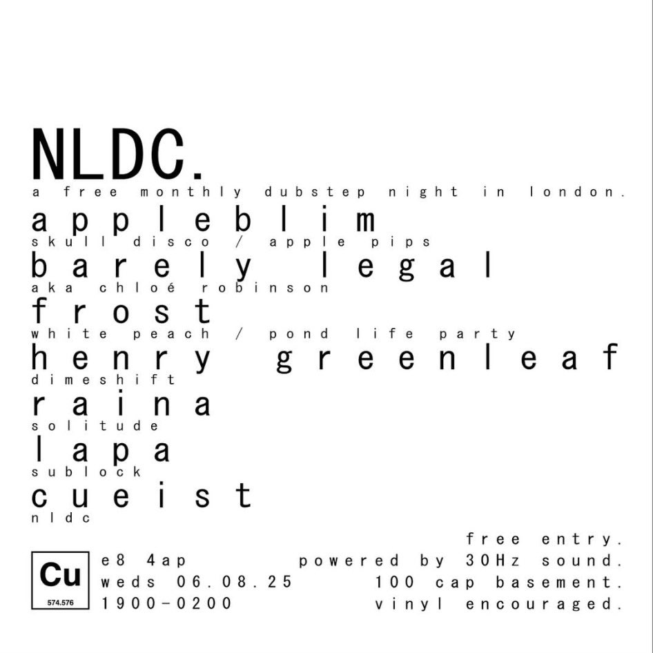 barely legal 140 set tonight dalston Cu for NLDC