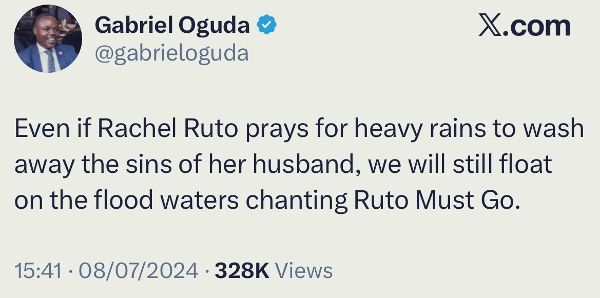 Gabriel Oguda, a member of NADCO committee.

Indeed he must Go.