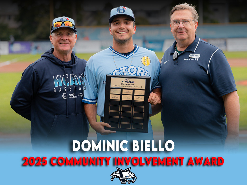 Presenting our 2025 HarbourCats award winners!

Jack Johnson and Tanner Beltowski - Players of the Year
Shea Lake and Tommy Bridges - Pitchers of the Year
Dominic Biello - Community Involvement Award

Congratulations!

#HarbourCats #YourSummerLivesHere #Baseball #HomeTeam #YYJ
