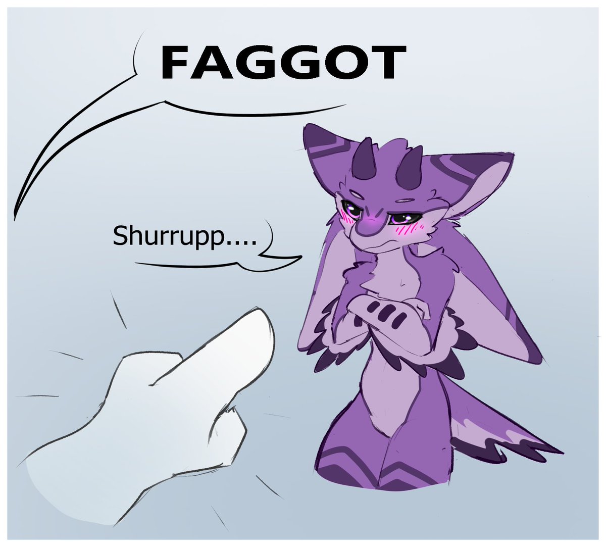 little bday gift for a friend :33 
first time drawing an avali too lol