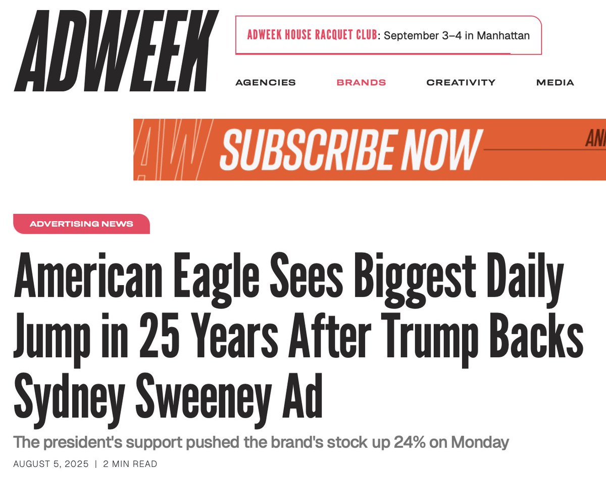 Las acciones de American Eagle no paran de subir. ¿Por qué? Mañana, en La Cuarta Mano, lo analizamos con <a href="/Juan_Marenco/">Juan Marenco</a>. Si no se subscribieron, ¡¿qué están esperando?!