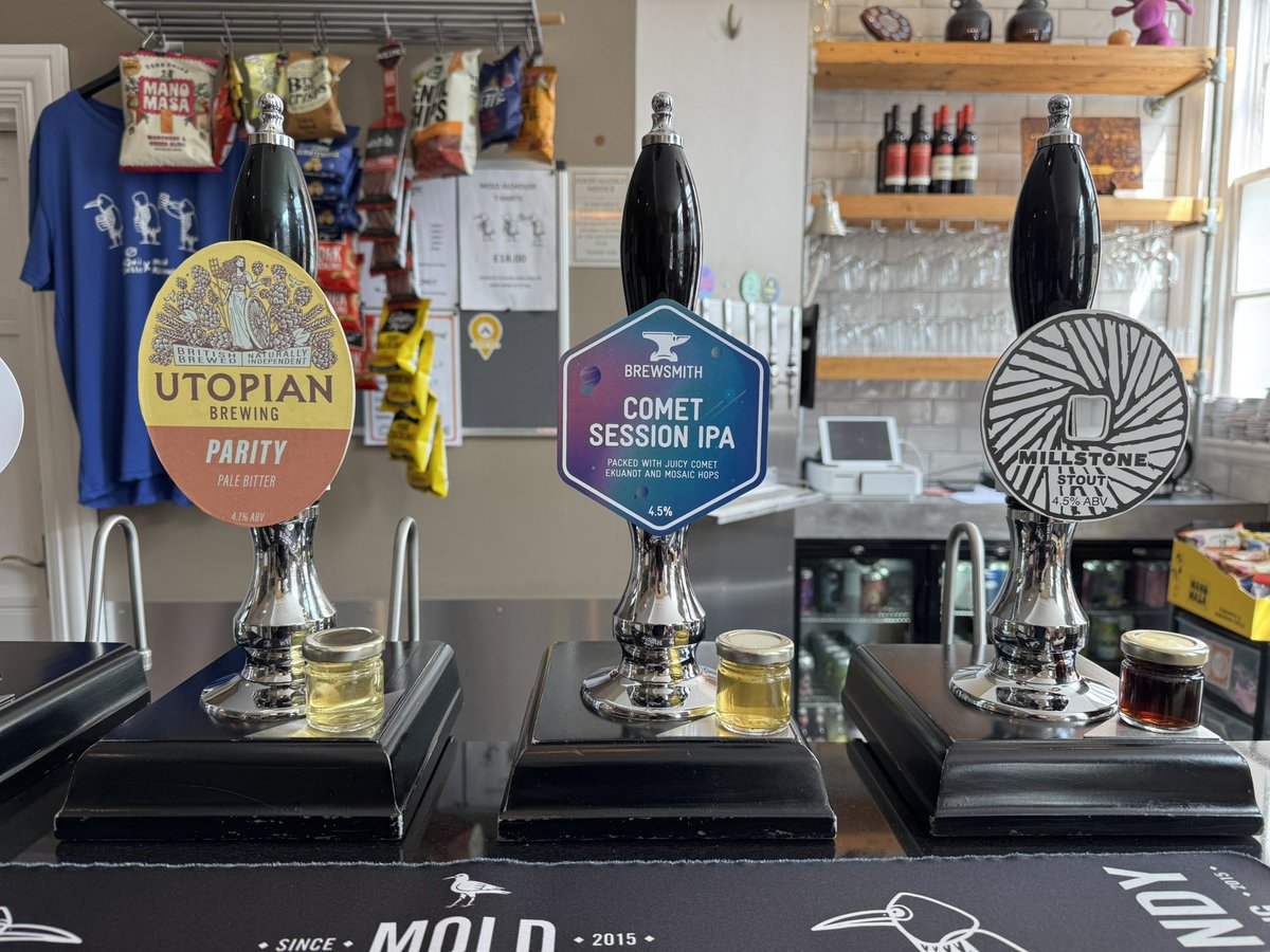 Wednesday’s cask ale from 2pm to 10pm - 

Stout - Millstone
Comet - <a href="/BrewsmithBeer/">BrewsmithBeer</a> 
Parity - <a href="/TeamUtopian/">UtopianBrewing @teamutopian.bsky.social</a>