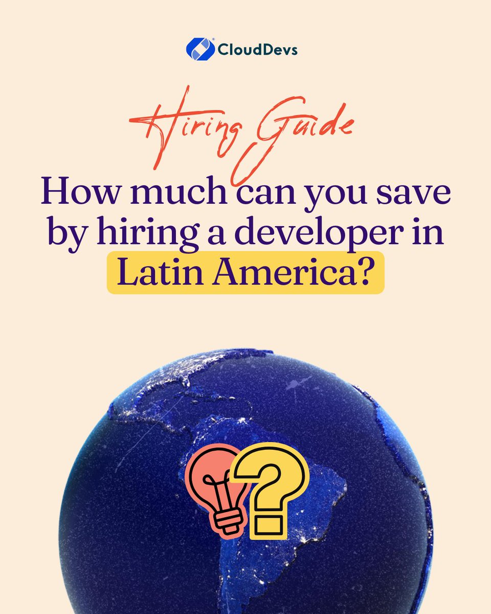 Clouddevs's tweet image. 🌎 Hiring developers from Latin America offers a strong balance between cost savings, time zone compatibility, and communication.

🌎 Check out the full article here: clouddevs.com/latin-america/…

#hiring #clouddevs #hiredevelopers #hirelatamdevelopers #hiretechtalent #hiretech