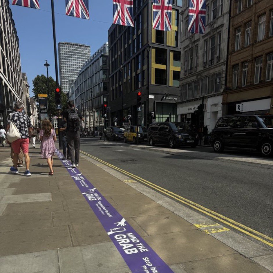 Inevitablewest's tweet image. The streets of London are now lined with signs warning about phone thieves.

Sadiq Khan has ruined the capital.