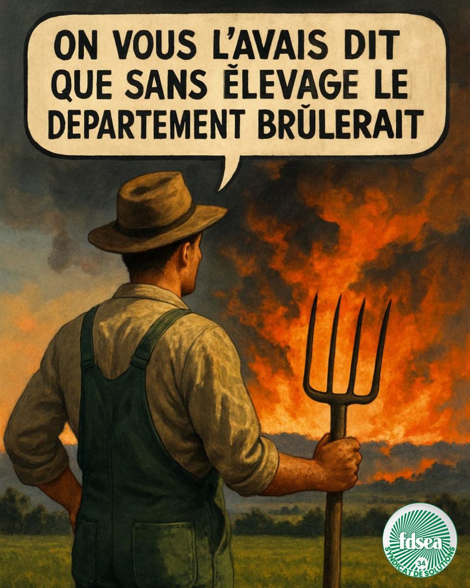🔥𝐒𝐨𝐥𝐢𝐝𝐚𝐫𝐢𝐭𝐞́ 𝐚𝐯𝐞𝐜 𝐥’𝐀𝐮𝐝𝐞 🔥
🟢La FDSEA 34 ⚪️soutient ses voisins de L'Aude !
#SolidaritéAgricole #IncendiesAude #FDSEA34 #Viticulture #UrgenceClimatique #SoutienAuxAgriculteurs