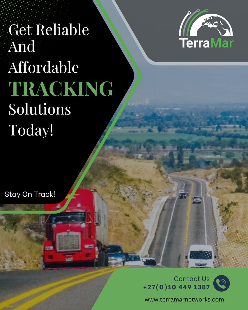 terramar_sa's tweet image. Get affordable and reliable tracking solutions for your vehicles.
Take control of your fleet today! 
Contact us for a quote and start tracking smarter with TerraMar Networks.
sales@terramar.co.za 

#TerraMar #TrackingSolutions
#GPSVehicleTracking #WeDoMoreWednesdays #R60k #Drogba