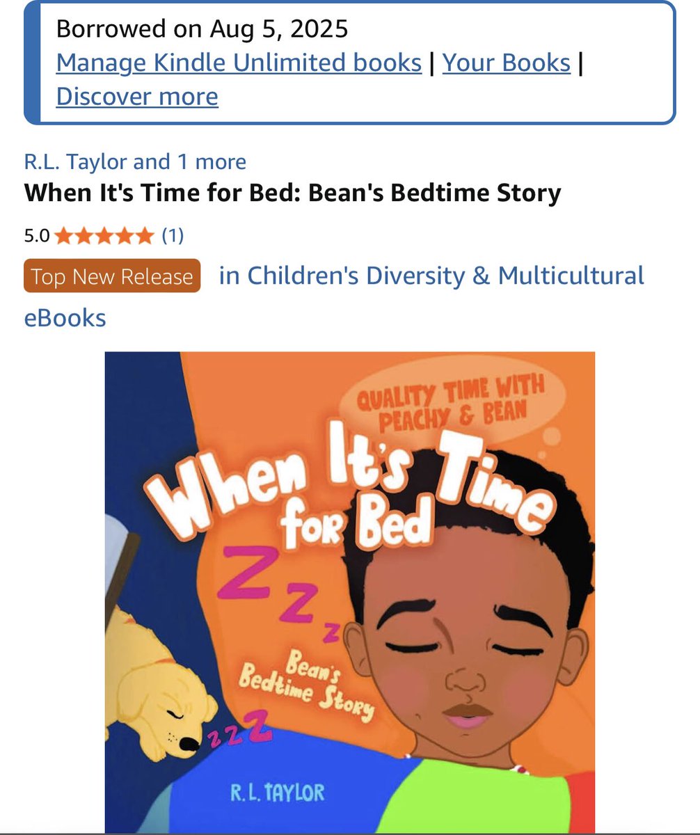 Woke up on Good Wednesday and saw my Kindle ebook “When It’s Time for Bed:  Bean’s Bedtime Story” ranking as a Top New Release on Amazon! 🤩

Thanks to all my readers who made this possible!💙

#ChildrensBooks #KindleUnlimited #kindlebooks #TopRankings #bedtime