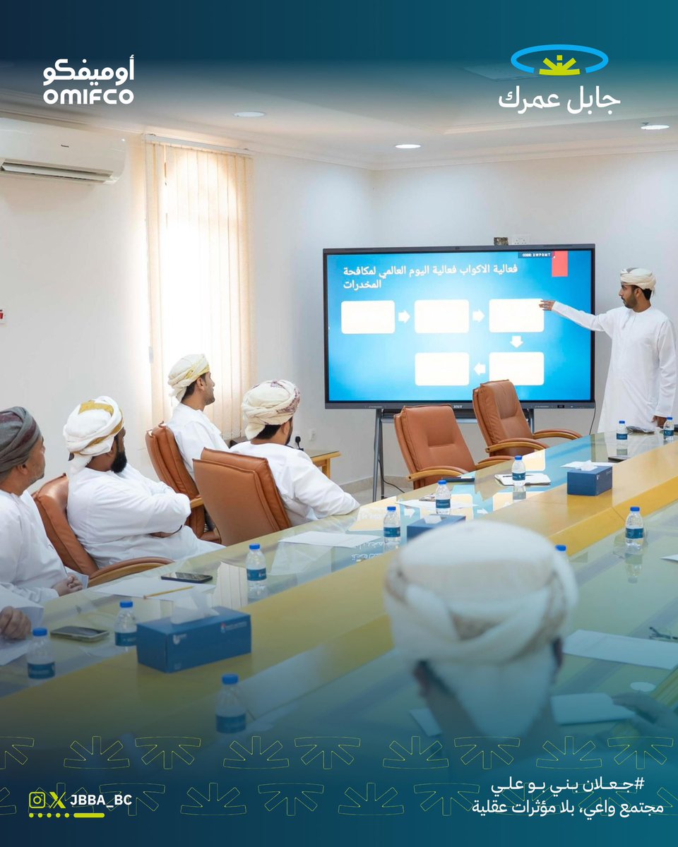 عُقد الاجتماع الثاني للجنة الصحية بولاية جعلان بني بو علي مع فريق عمل حملة “جابل عمرك” يوم الأربعاء الموافق 6 أغسطس 2025، وذلك في مكتب الوالي، لمناقشة ما تم إنجازه وخطة العمل في المرحلة القادمة.

#جابل_عمرك