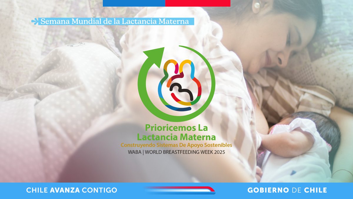🤱🏽 #SemanaMundialLactanciaMaterna
Amamantar es tu derecho. La Ley 21.155 lo respalda: lactancia libre, en cualquier lugar, sin discriminación.   ¡Hagamos de todos los espacios, espacios de apoyo!