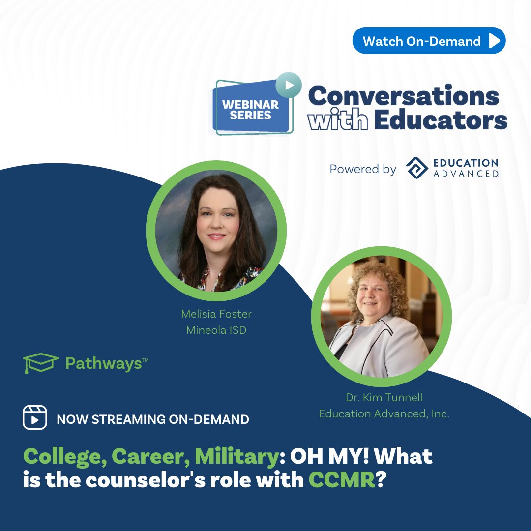 New year, new CCMR maze? Skip the spreadsheet scramble and reclaim your counseling minutes. Watch our on-demand convo to see how to tame scattered data, huge caseloads, and those high-stakes CCMR points—so students stay center stage, not compliance. 🎓 educationadvanced.com/webinars/what-…