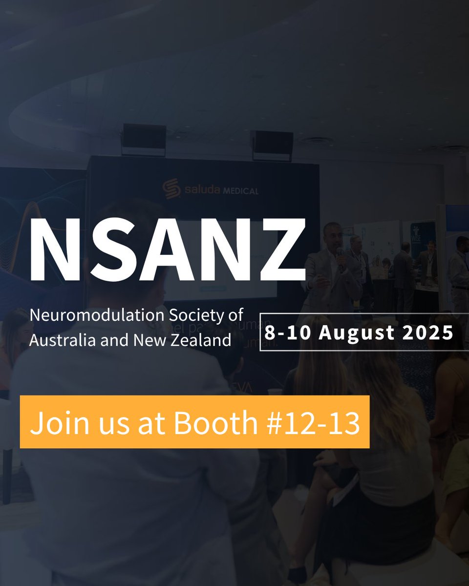We’re excited to be at <a href="/IntlNeuromod/">International Neuromodulation Society</a>'s NSANZ Conference this week!​
​
Let’s talk data-driven neuromodulation and the future of chronic pain management.​

See us at booth #12-13!

#NSANZ2025 #Neuromodulation ​
​
Risks and Important Safety Info: saludamedical.com/safety