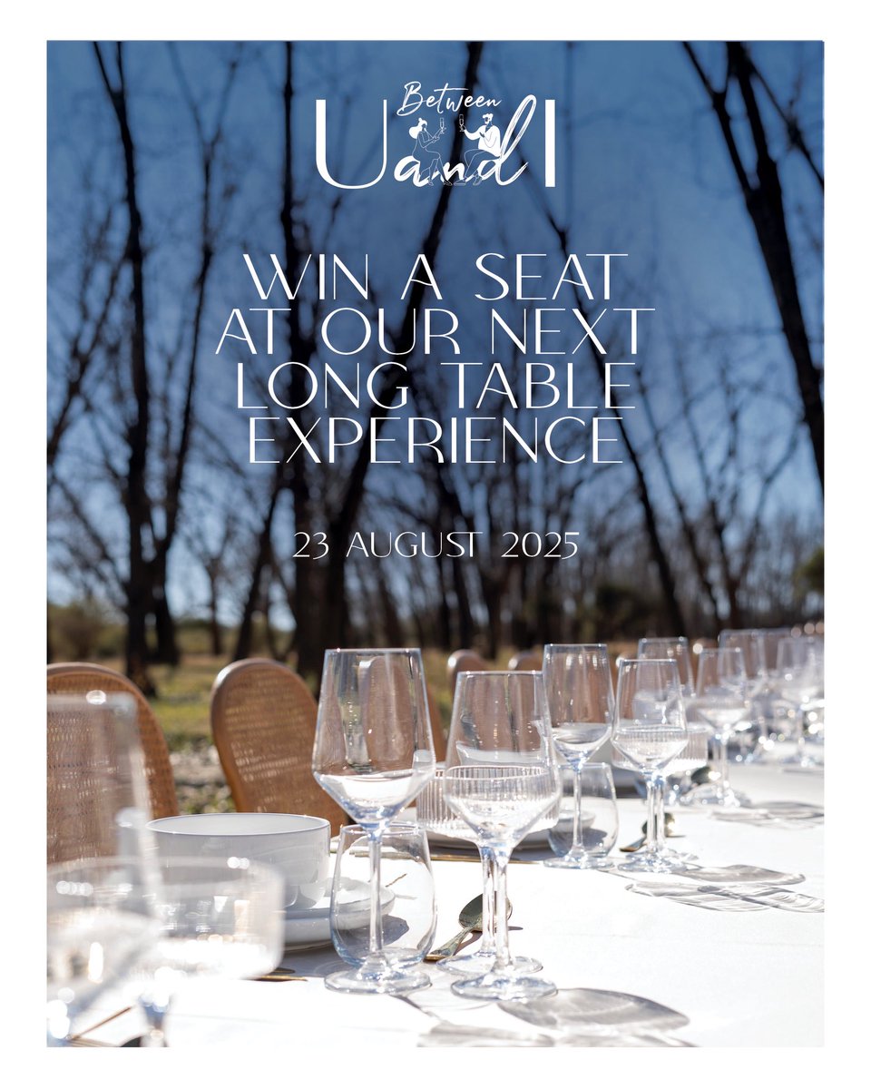 We’re giving away 2 double seats for the next Between U &amp; I #LongTableExperience. Find out how to win on the Between U &amp; I pages on Facebook, Instagram or TikTok.
