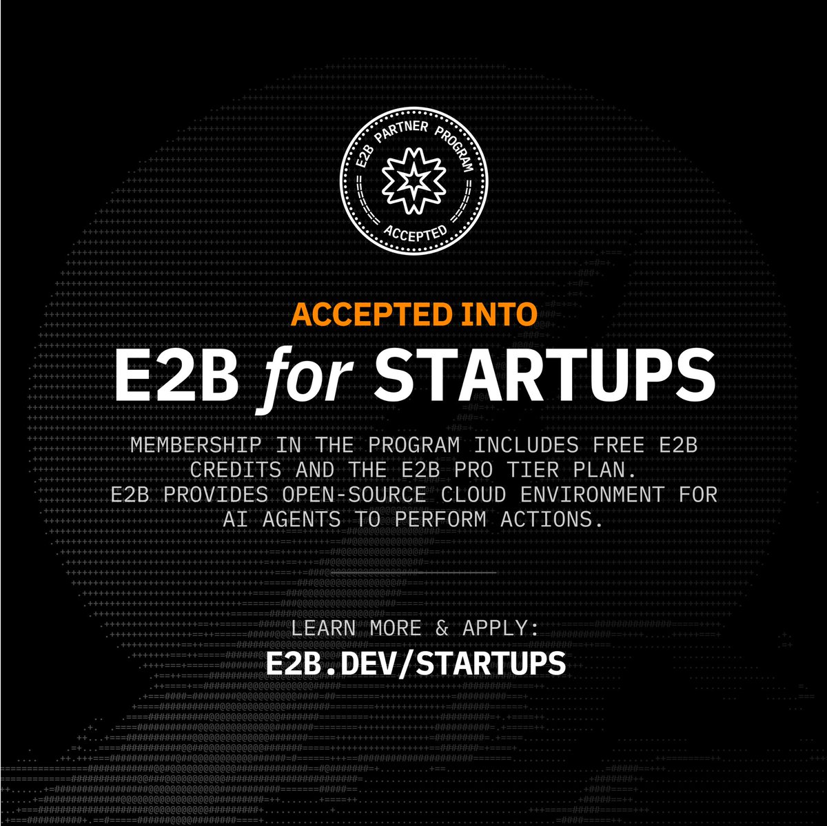 Excited to share that Decide has been accepted into the @E2B for Startups program. 

We have received $20K in E2B credits and E2B Pro Tier access, which will help us in our mission to make data analysis easier for everyone.

Big thanks to the E2B team.