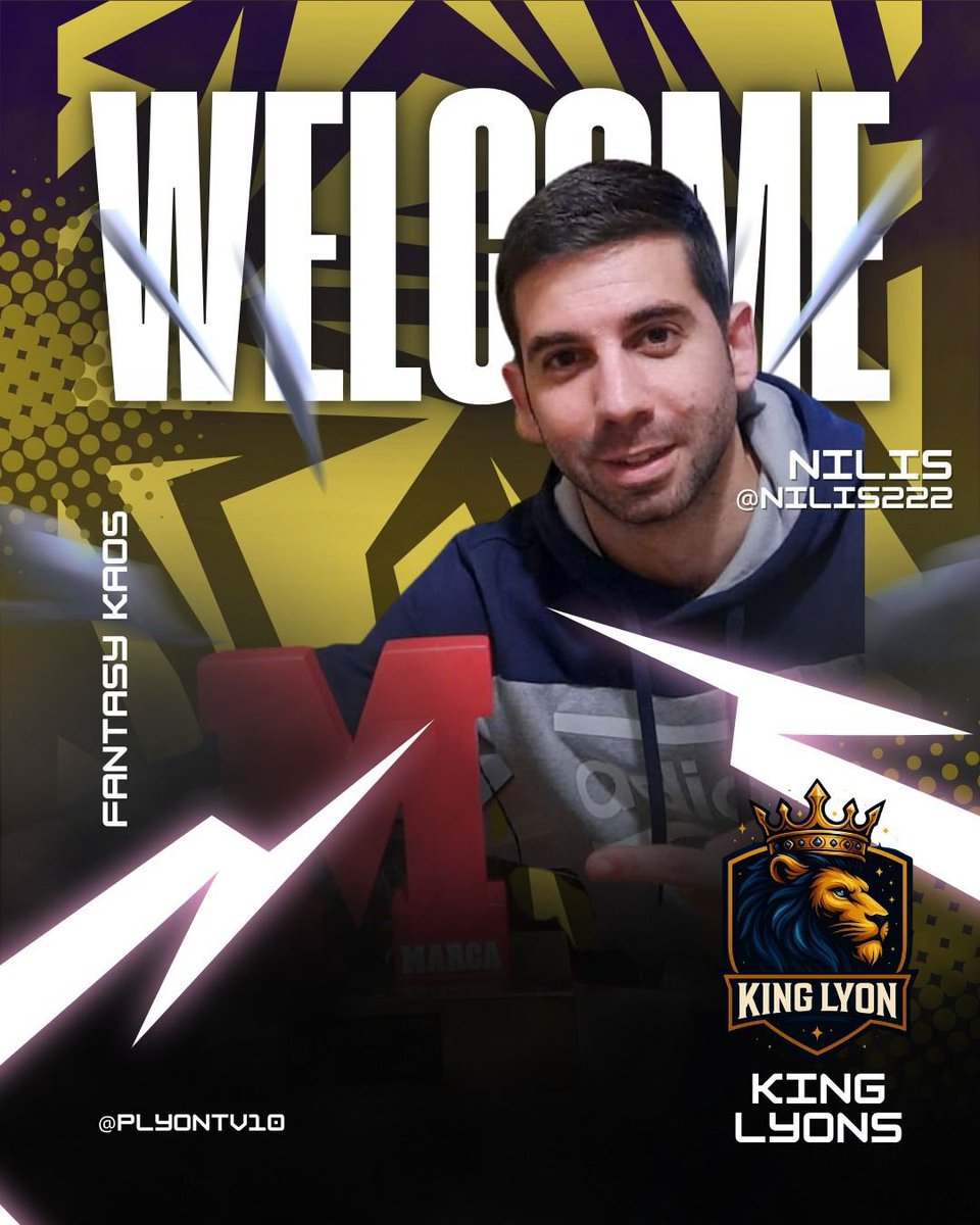 🦁👑 ¡FICHAJE DE LEONES FANTSY! 👑🦁
Desde el trono del Fantasy Marca 2020 llega una auténtica BESTIA para rugir con nosotros en la <a href="/FantasyKaos/">Fantasy Kaos</a> 

🔥 Bienvenido <a href="/Nilis222/">Hugo MG</a> al reino de los KING LYONS 🔥
⚔️ Talento, experiencia y hambre de victoria.

👑 El León Campeón 🔥