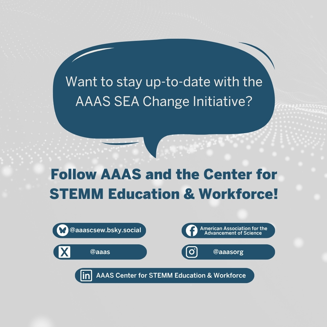 Starting September 5, this account will no longer be active. If you would like to stay up-to-date with all things related to SEA Change and more, please be sure to follow <a href="/aaas/">AAAS</a>.