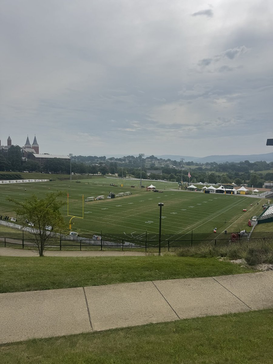 Rob King (@robkinger91) on Twitter photo A beautiful site. St. Vincent College getting ready for another day of.<a href="/steelers/">Pittsburgh Steelers</a> training camp. <a href="/maxstarks78/">Max Starks IV</a> and I are In the Locker Room from 10-12 on <a href="/SteelersNRadio/">SteelersNationRadio</a> A beautiful site. St. Vincent College getting ready for another day of.<a href="/steelers/">Pittsburgh Steelers</a> training camp. <a href="/maxstarks78/">Max Starks IV</a> and I are In the Locker Room from 10-12 on <a href="/SteelersNRadio/">SteelersNationRadio</a>
