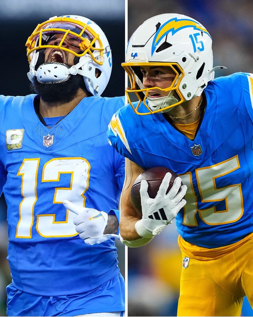 The Chargers used the pick they acquired from Chicago in the Keenan Allen trade to move up and draft Ladd McConkey. Now Allen and McConkey are Chargers’ teammates.