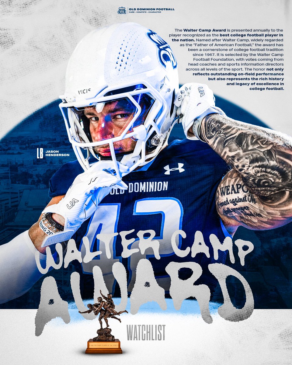 All eyes on 4️⃣2️⃣

<a href="/WalterCampFF/">Walter Camp Football</a> Player of the Year Award Watchlist ➡️ <a href="/JasonH_42/">Jason Henderson</a> 

🔗: bit.ly/4m4IVmx

#ReignOn | #BeTheReason