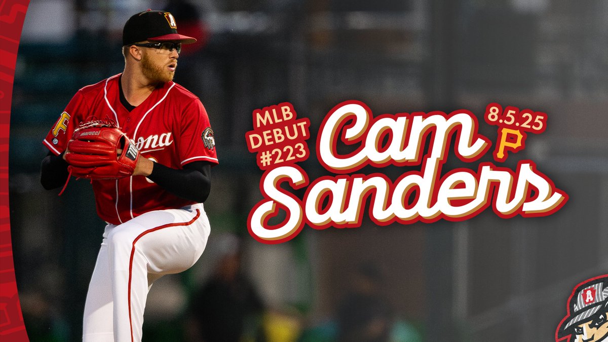 Congratulations to Cam Sanders on making his MLB debut, our 223rd in franchise history! Raise it! 🏴‍☠️