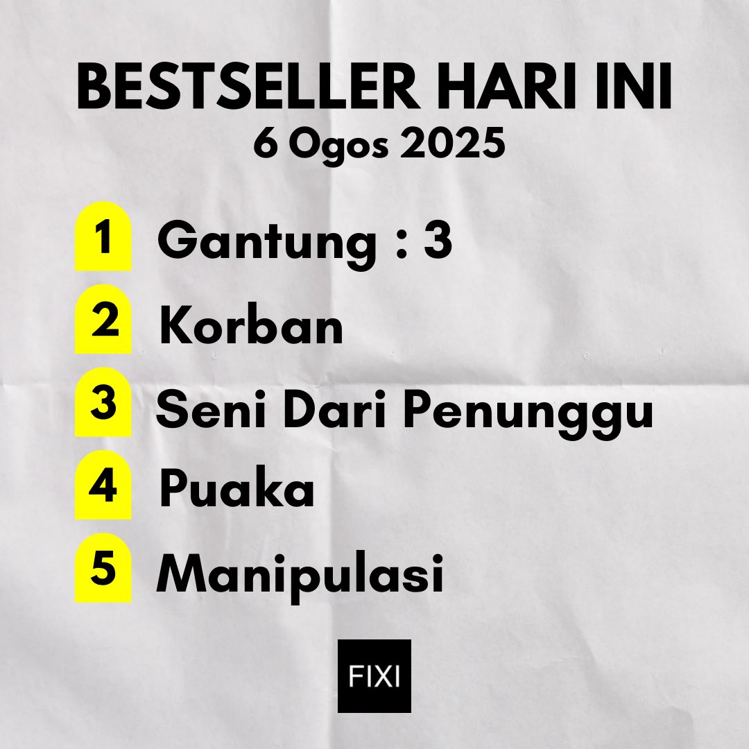 Kedai Fixi #3BukuFixiRM65 (@kedaifixi) on Twitter photo Top 5 hari ini. Terima kasih! #DiskaunBerbaloi #LebihBanyakLebihMurah
<a href="/neddokhan/">neddo khan</a> #CrystalAnabella <a href="/abstrakim/">Abstrakim</a> <a href="/Sahidzan/">Sahidzan Salleh π²πΎπ΅πΈ</a> <a href="/firdausdahlanm1/">CoconutLatte π€</a> Top 5 hari ini. Terima kasih! #DiskaunBerbaloi #LebihBanyakLebihMurah
<a href="/neddokhan/">neddo khan</a> #CrystalAnabella <a href="/abstrakim/">Abstrakim</a> <a href="/Sahidzan/">Sahidzan Salleh π²πΎπ΅πΈ</a> <a href="/firdausdahlanm1/">CoconutLatte π€</a>