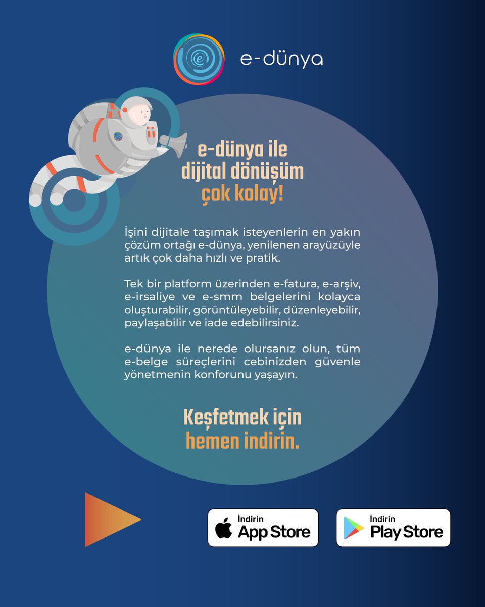 Yenilenmiş arayüzü ve akıllı çözümleriyle e-dünya’da dijital belge yönetimi her zamankinden daha hızlı ve kolay.
İşini geleceğe hazırlamak isteyenler için #endijitaldünya ile tanışmanın şimdi tam zamanı.