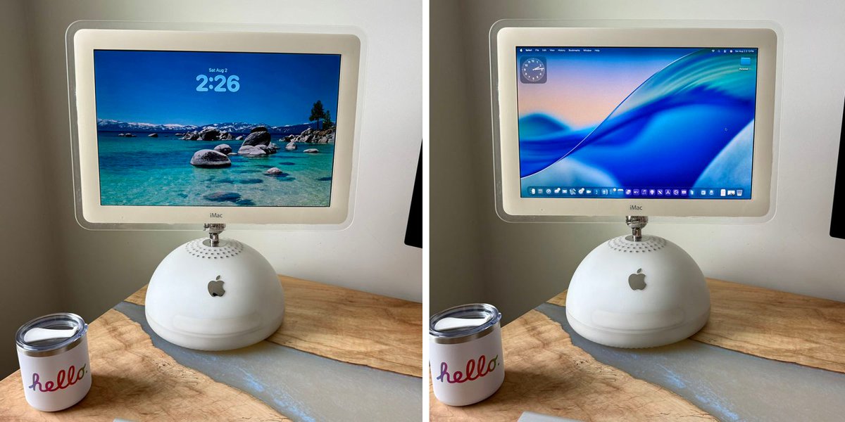 AppleX4_'s tweet image. 🥹 Nostalgia y futuro en un solo chasis: un fan mete un M1 con macOS 26 y Liquid Glass dentro de un iMac G4 de 2002… ¡y queda precioso!
¿El iMac más bonito de la historia renace como tributo a Steve Jobs?
#Apple #macOS26 #iMacG4