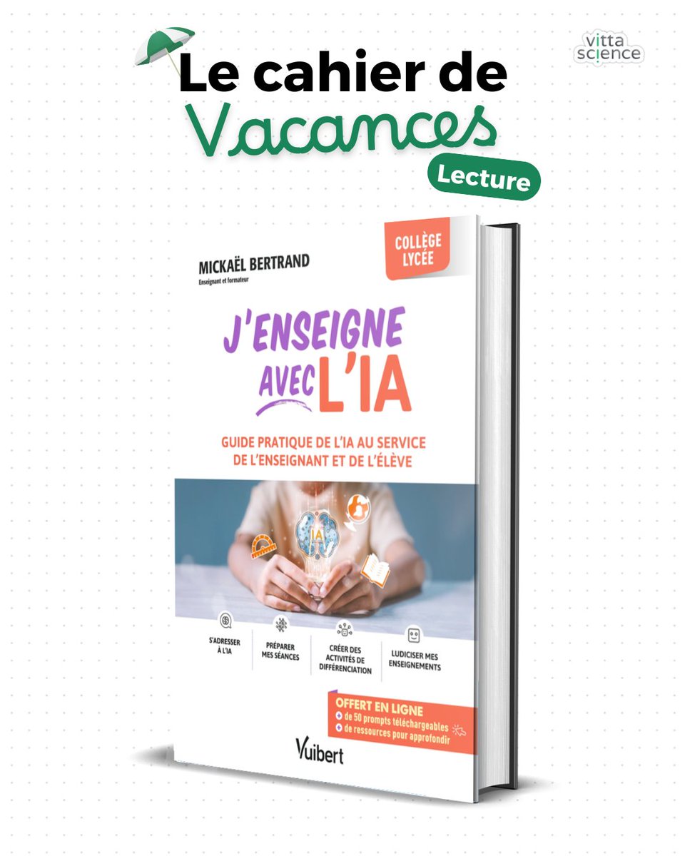 🏖️ Cahier de vacances - C’est parti ! 📚✨

Tout au long du mois d’août, embarquez avec nous pour une série estivale autour de l’intelligence artificielle, de la programmation et de la robotique ! 💻

📘 Lectures inspirantes à glisser dans son sac de plage ou sur sa table de