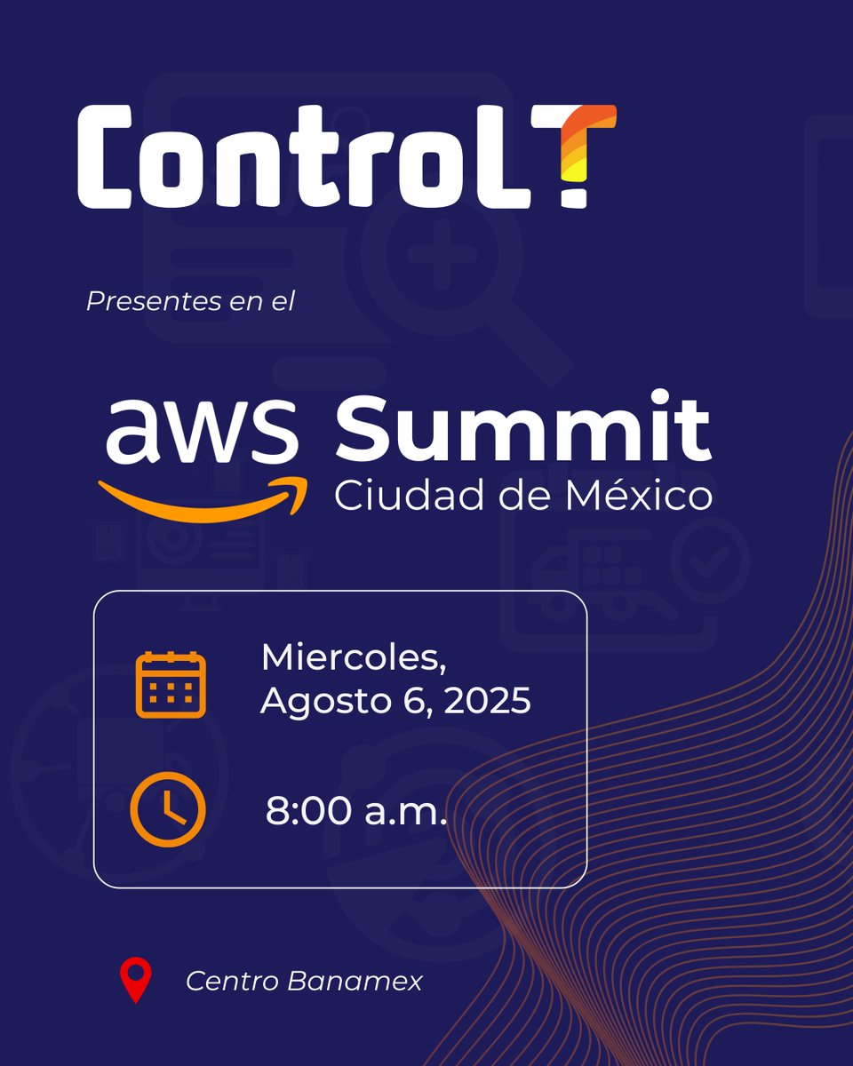 controlt_io's tweet photo. ¡Hoy asistimos al #AWSSummit en Ciudad de México 2025!  

Estamos listos para aprender, conectar y traer nuevas ideas para nuestros productos y clientes.  

#AWSSummit Amazon Web Services (AWS) #ControlT #Innovación #Tecnología #TransformaciónDigital #CloudComputing https://t.co/KapttEFX7u