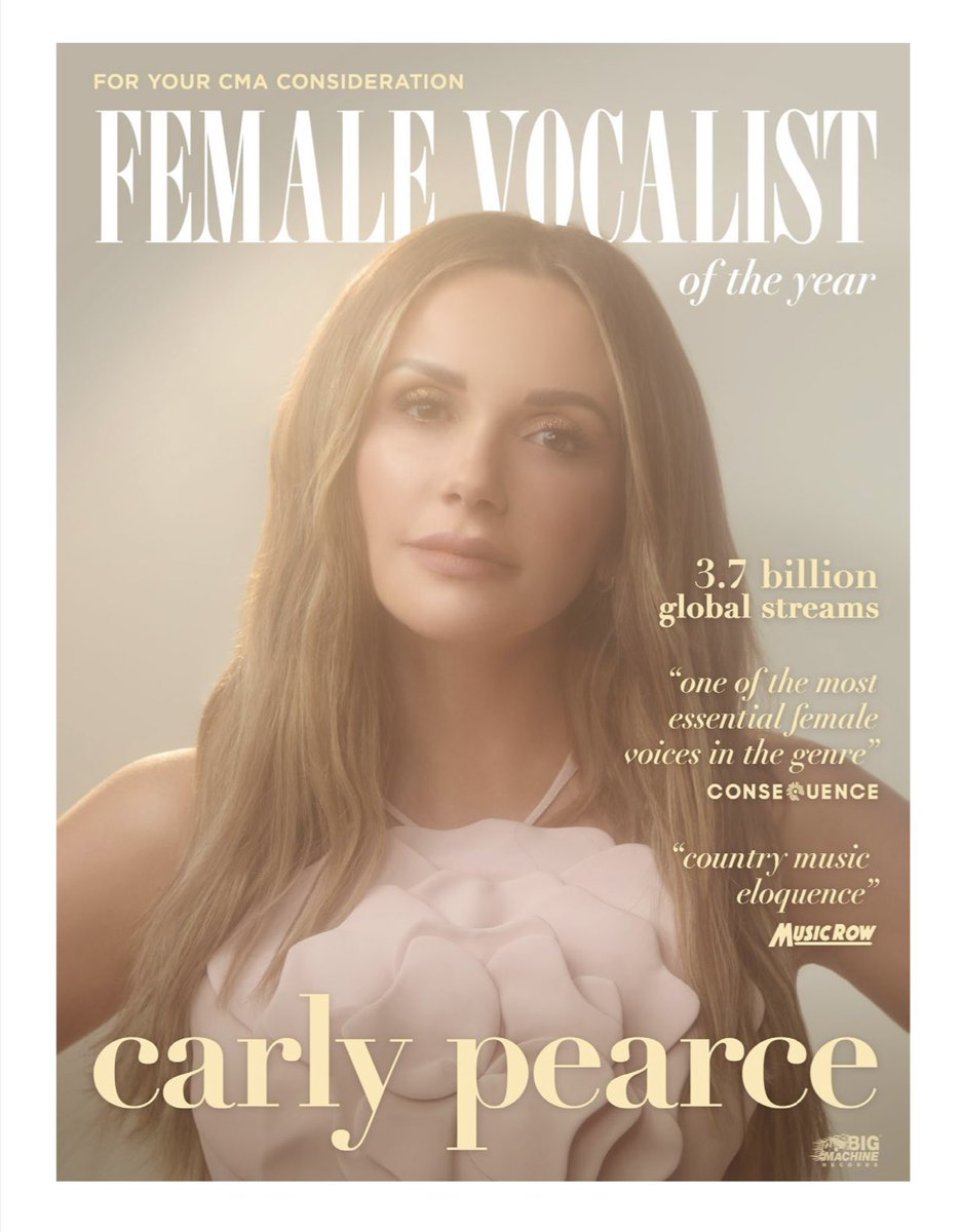 For your CMA consideration… ⭐️
Carly deserves this nomination!!