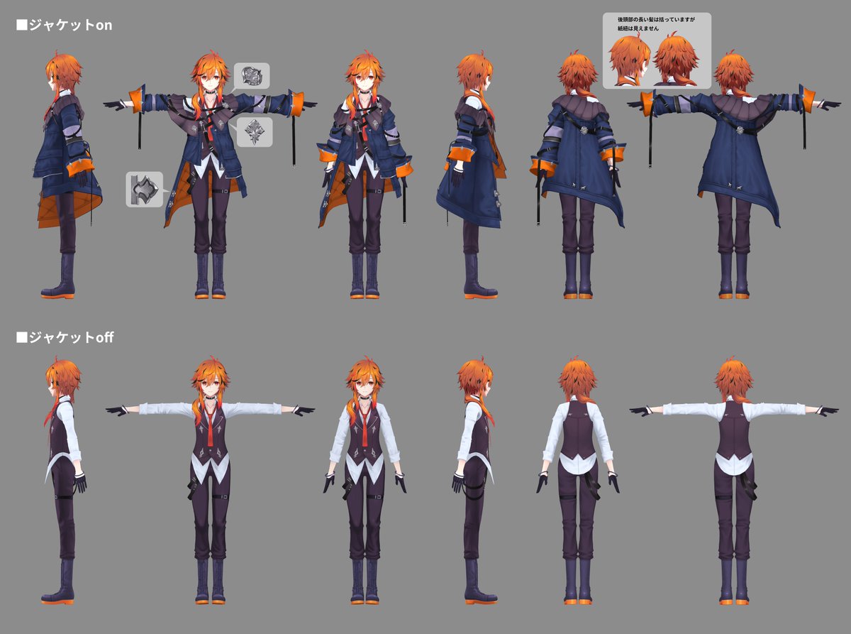 #Vtuberの三面図が見たい 
俺　も　ず　っ　と　思　っ　て　た　。
やっと風見くくの三面図が公開されます。
いずれ公式も明後日くらいに更新されるらしいです。